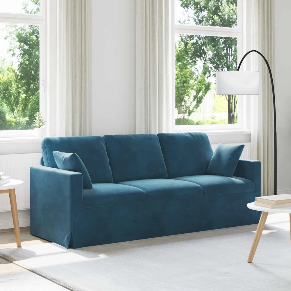 Sofa Mėlyna 198 x 78 x 80 cm Aksomas