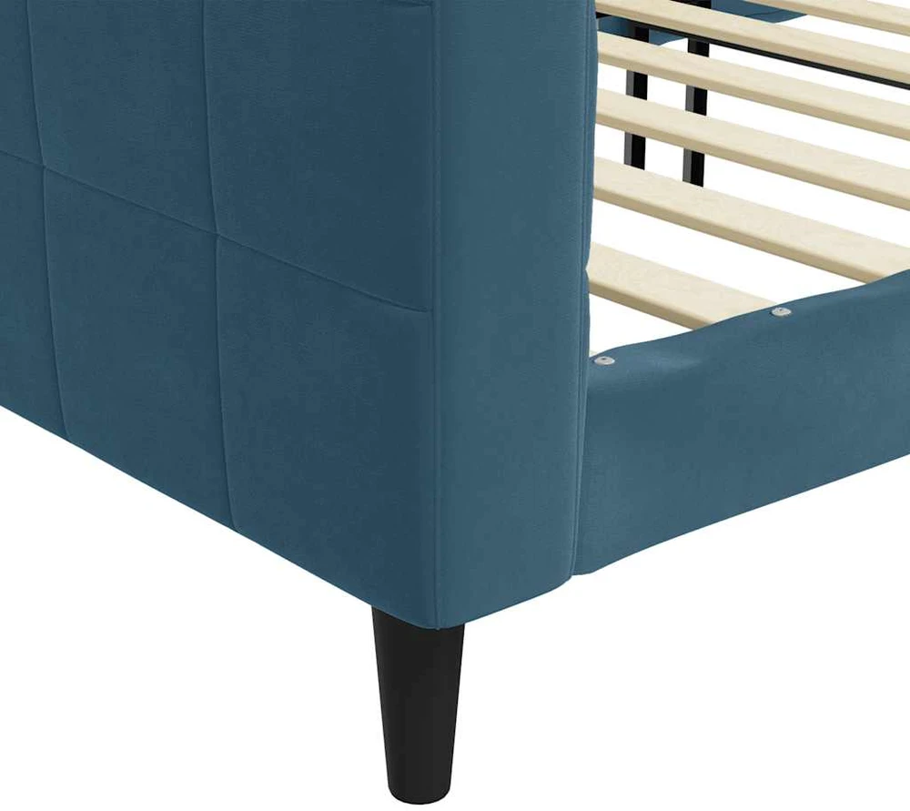 Sofa, mėlynos spalvos, 100x200cm, aksomas