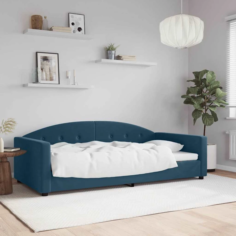 Sofa, mėlynos spalvos, 100x200cm, aksomas