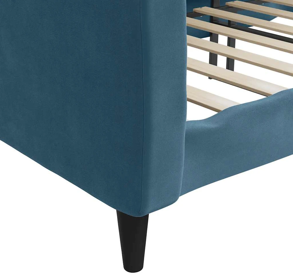 Sofa, mėlynos spalvos, 80x200cm, aksomas