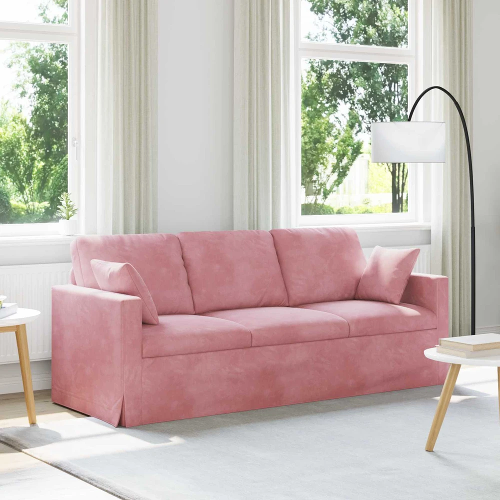 Sofa Rožinė 198 x 78 x 80 cm Aksomas