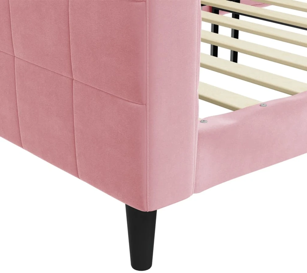 Sofa, rožinės spalvos, 100x200cm, aksomas