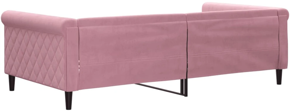 Sofa, rožinės spalvos, 100x200cm, aksomas