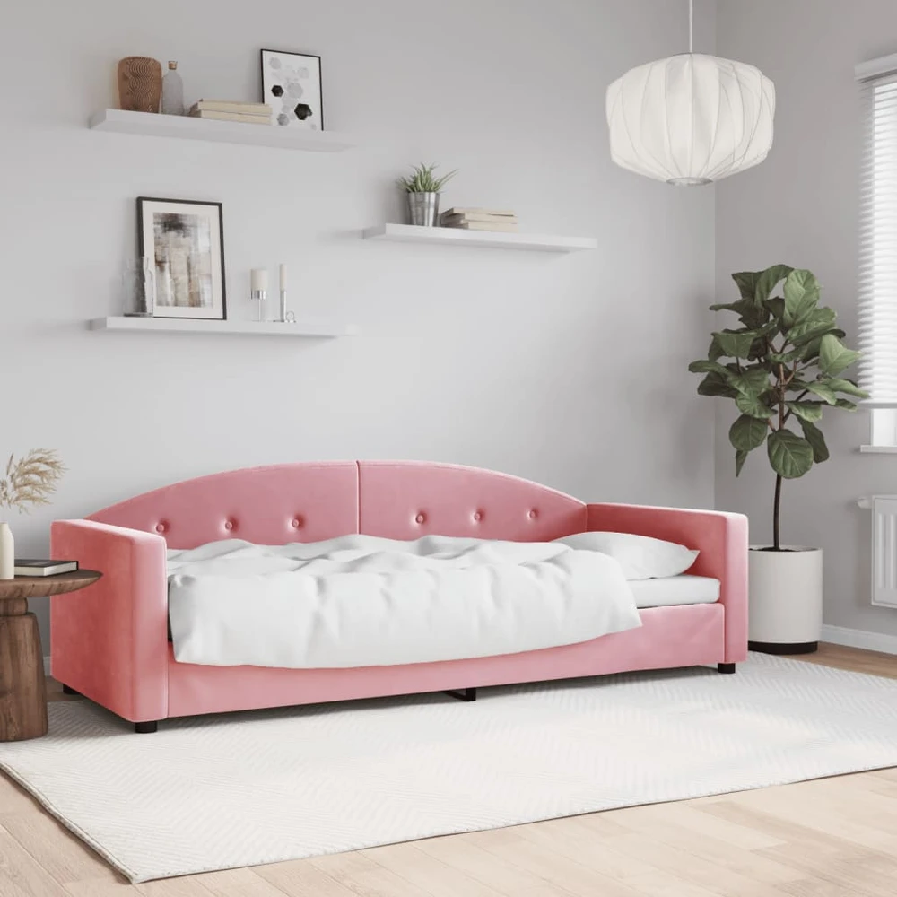 Sofa, rožinės spalvos, 80x200cm, aksomas