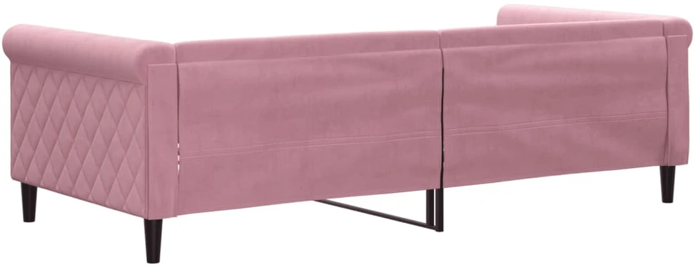 Sofa, rožinės spalvos, 90x200cm, aksomas