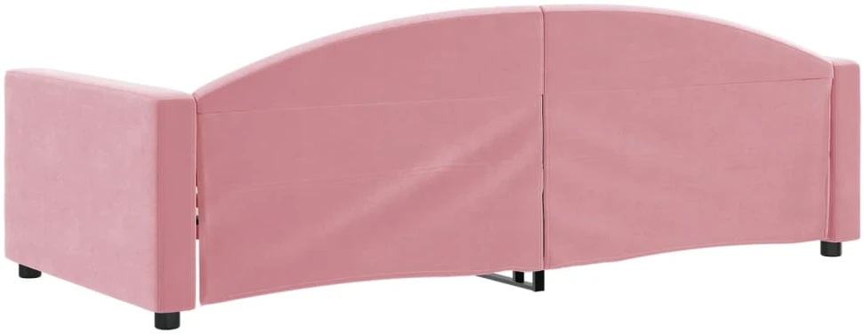 Sofa, rožinės spalvos, 90x200cm, aksomas