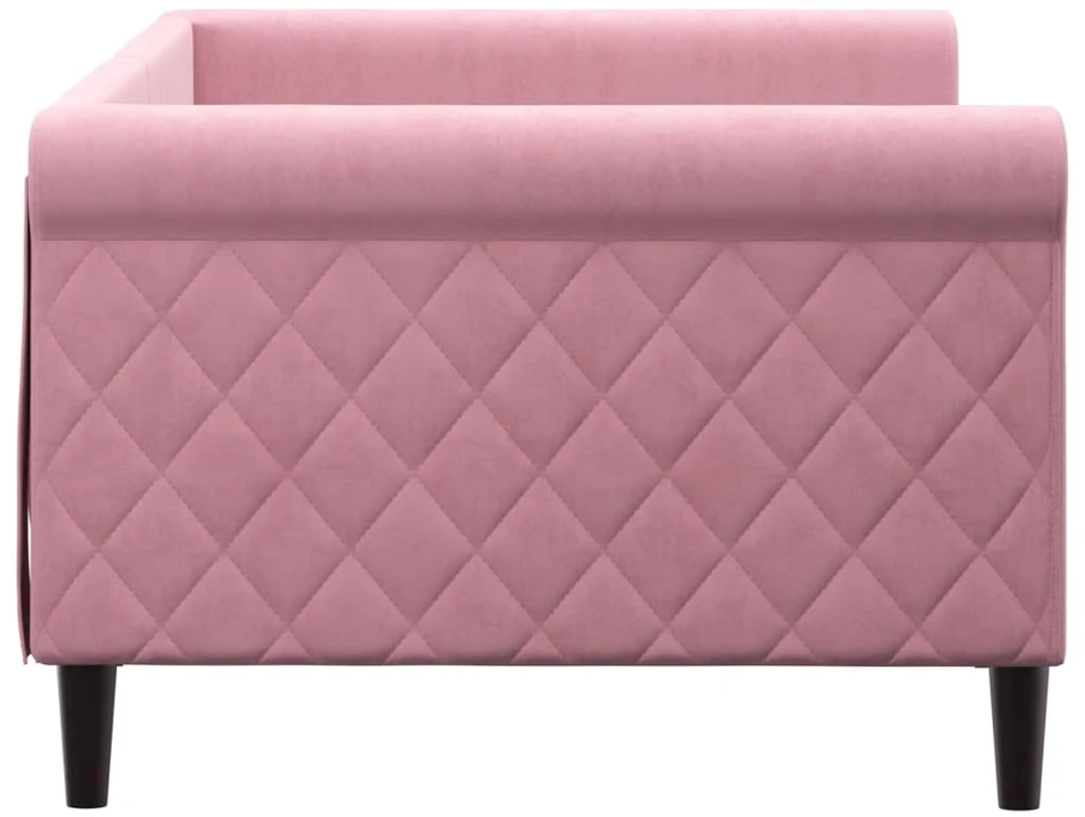 Sofa, rožinės spalvos, 90x200cm, aksomas