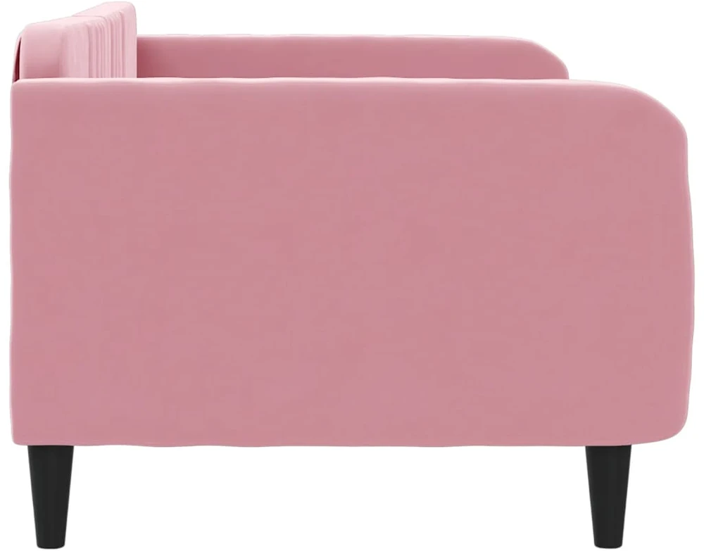 Sofa, rožinės spalvos, 90x200cm, aksomas