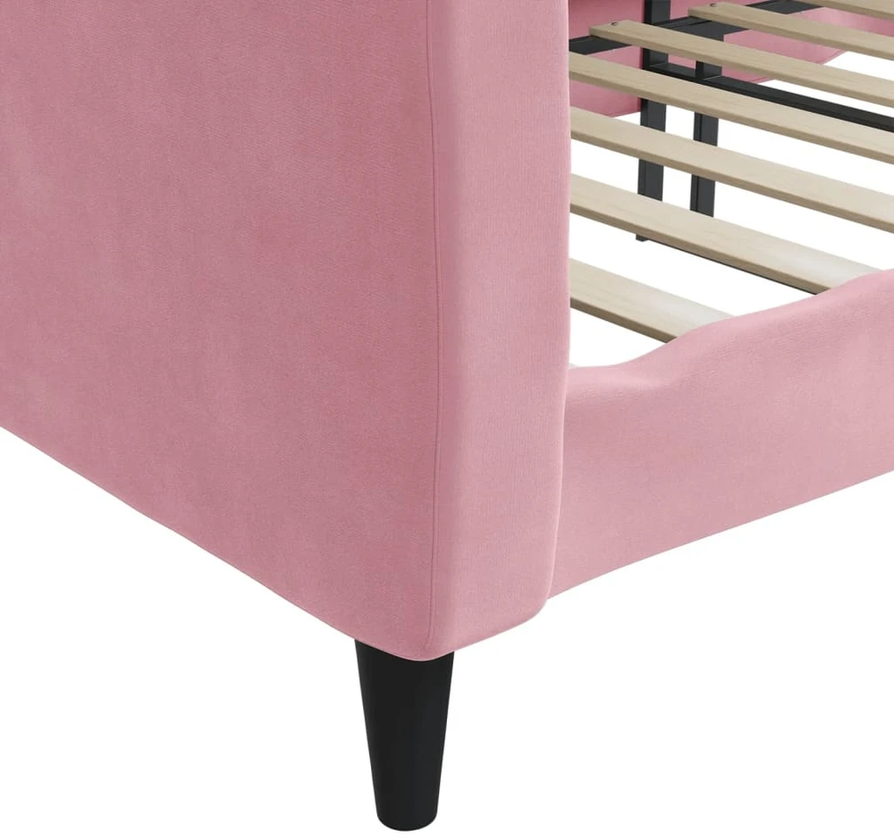 Sofa, rožinės spalvos, 90x200cm, aksomas