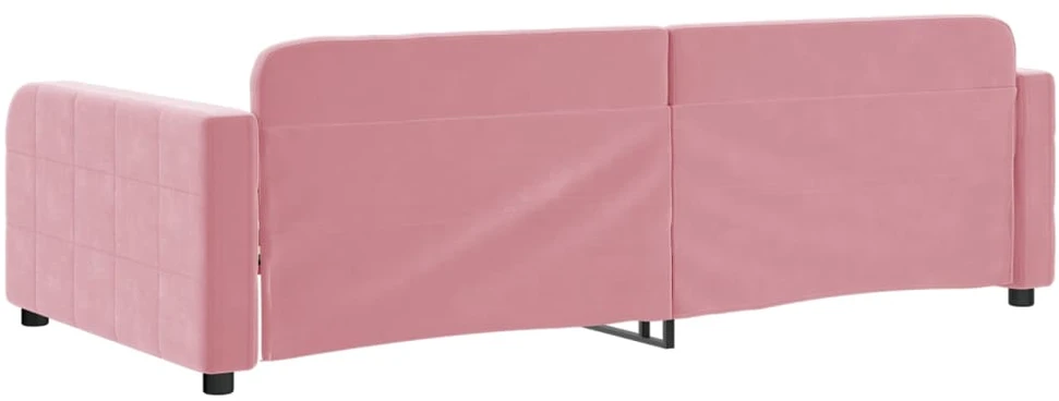 Sofa, rožinės spalvos, 90x200cm, aksomas