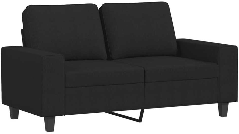 Sofa Sofos komplektas, 2 dalių, juodos spalvos, audinys