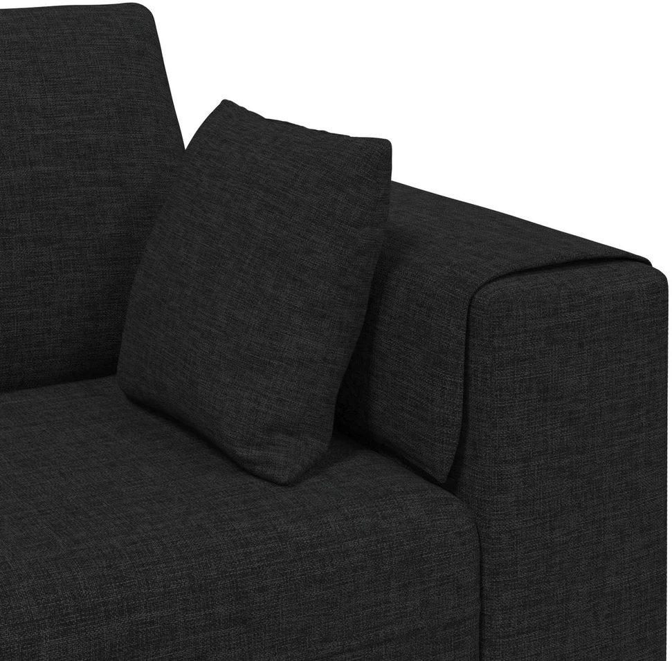 Sofa 3 vnt. Juoda audinys