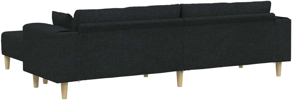 Sofa 3 vnt. Juoda audinys