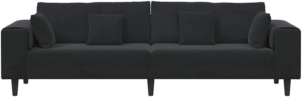 Sofa Juoda 250 x 77 x 76 cm Aksomas