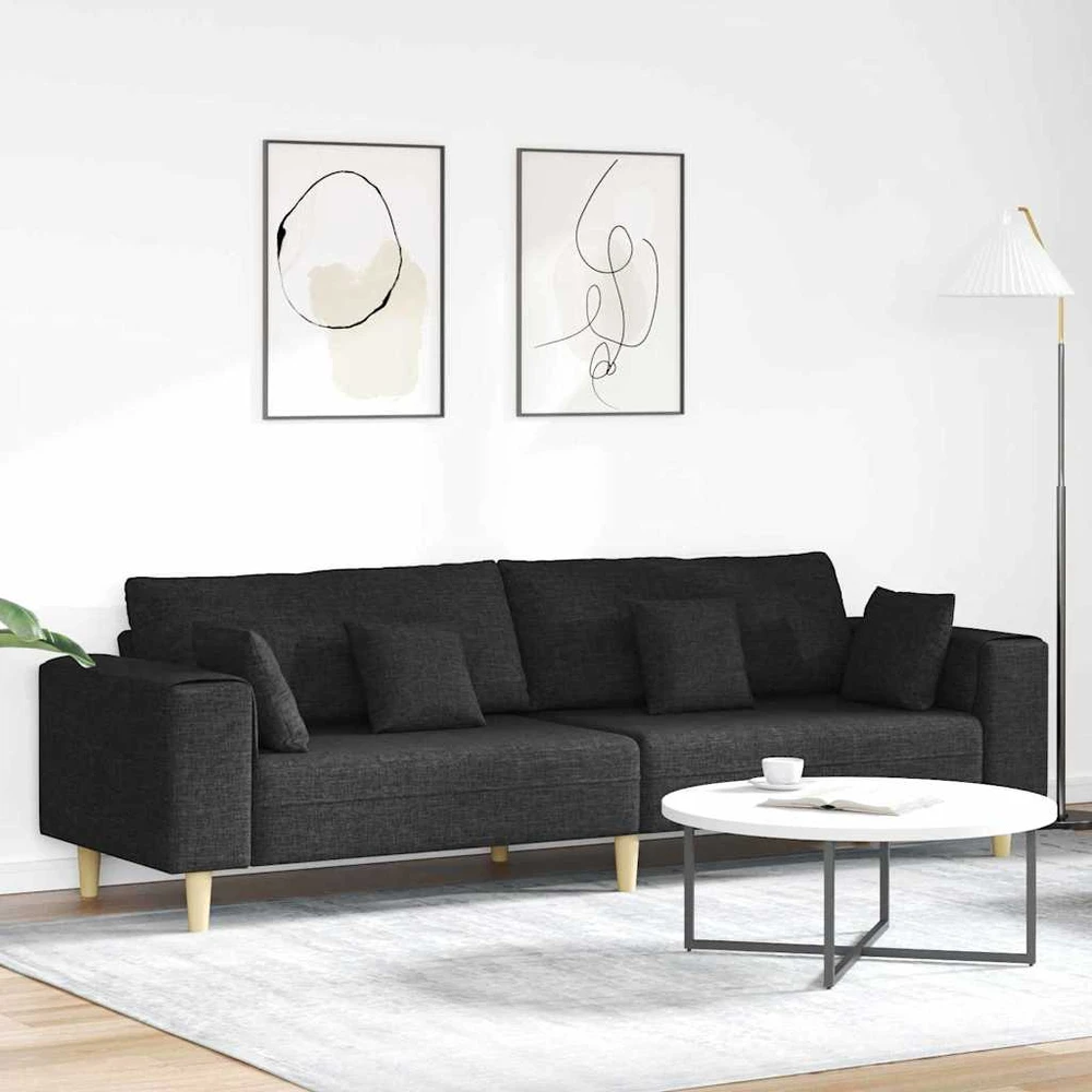 Sofa Juoda 250 x 77 x 76 cm audinys