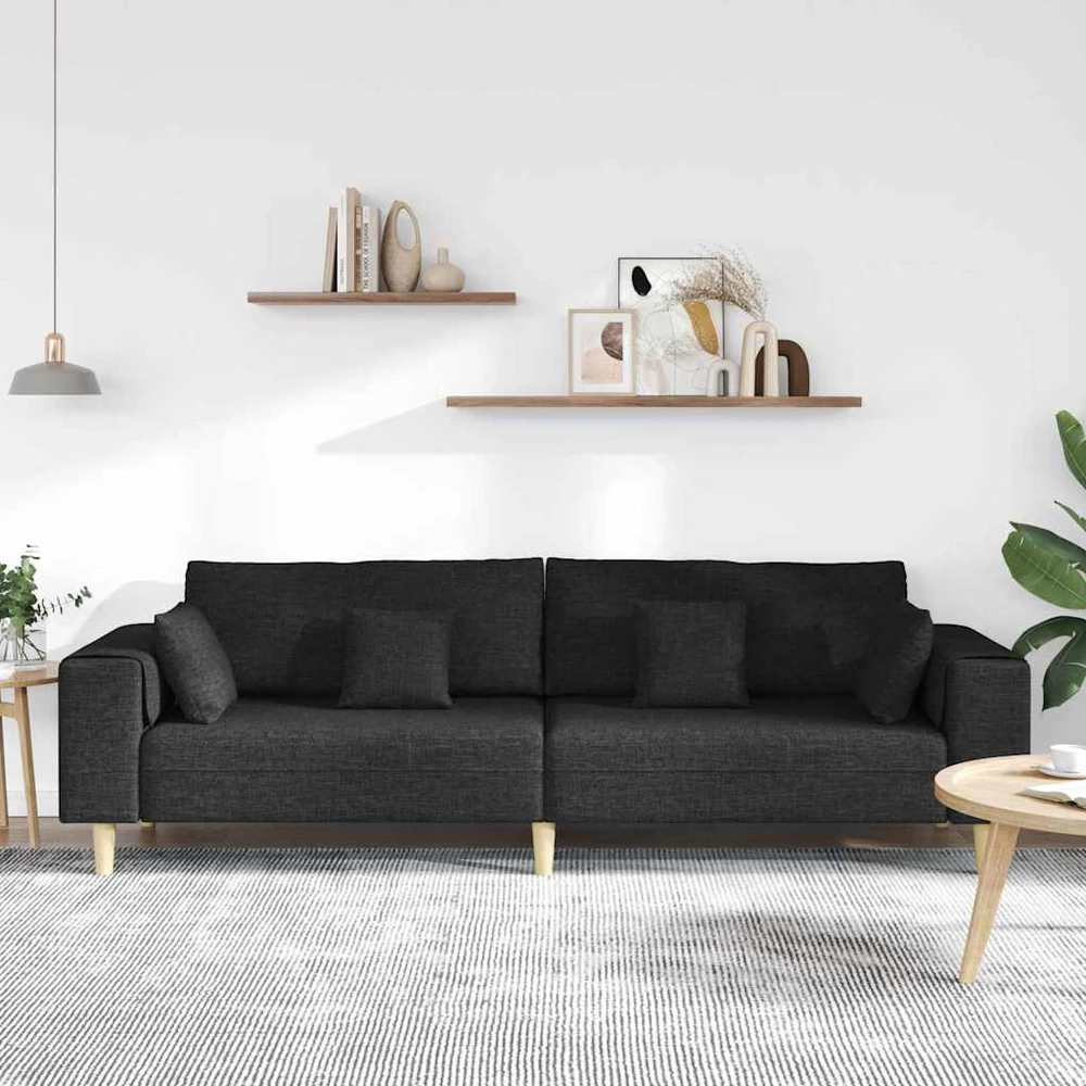 Sofa Juoda 250 x 77 x 76 cm audinys