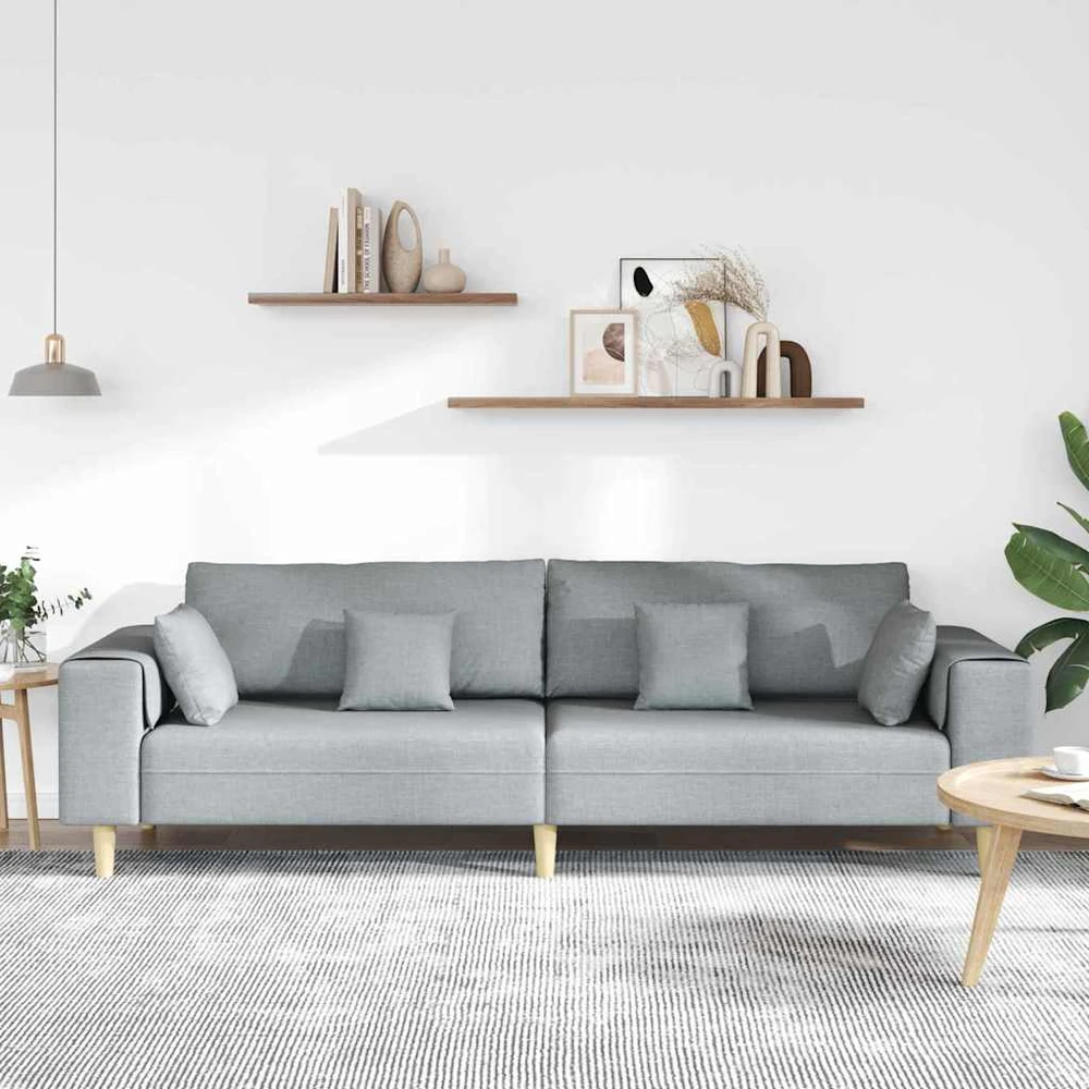 Sofa Šviesiai pilka 250 x 77 x 76 cm audinys
