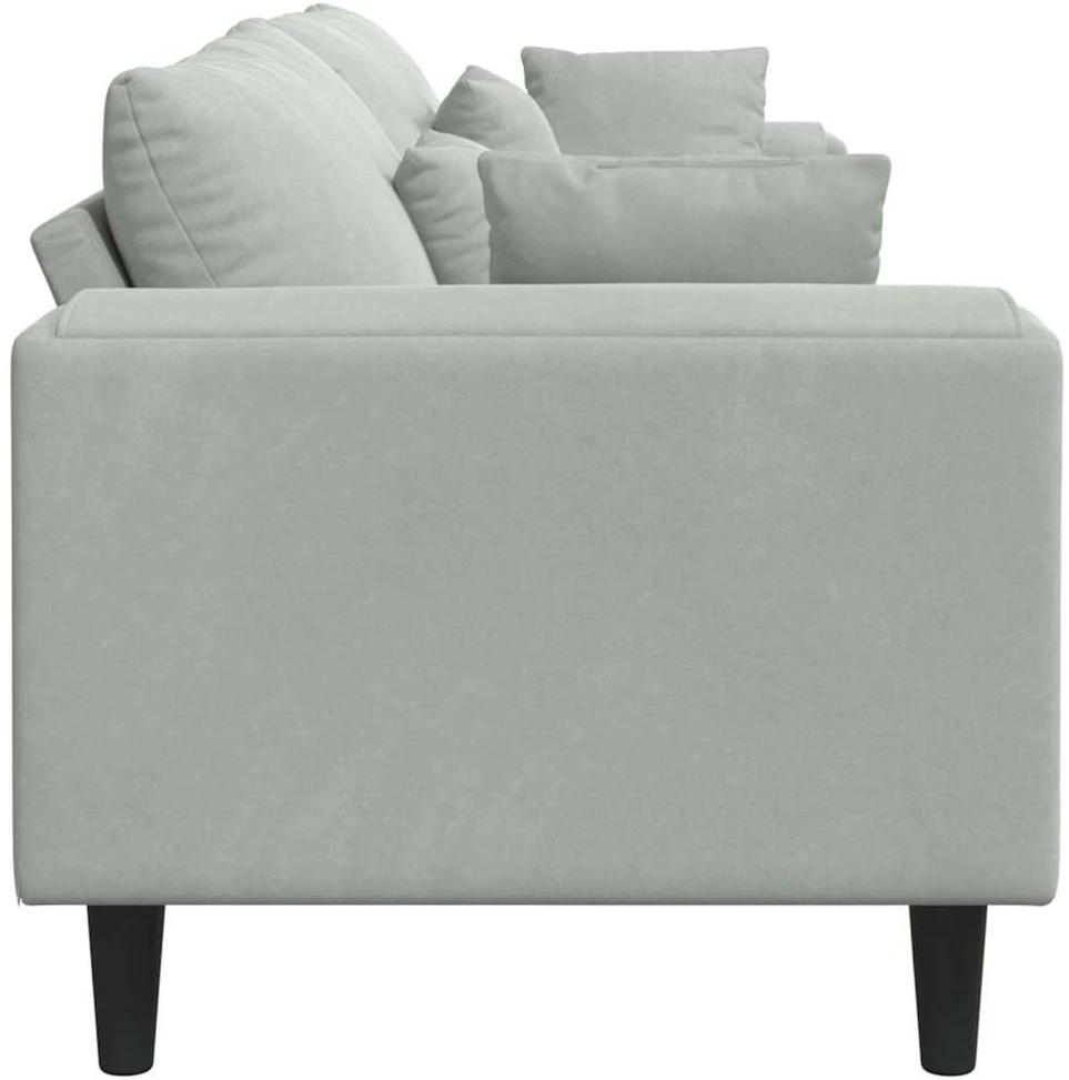 Sofa Šviesiai pilka 250 x 77 x 76 cm Aksomas
