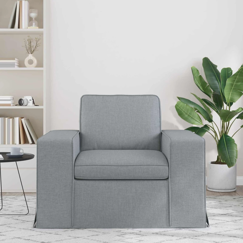 Fotelis Sofa Šviesiai pilka 102 x 80 x 82 cm Metalas