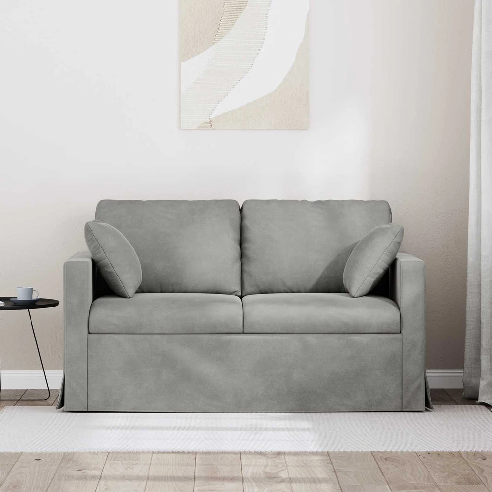 Sofa Šviesiai pilka 138 x 78 x 80 cm Aksomas