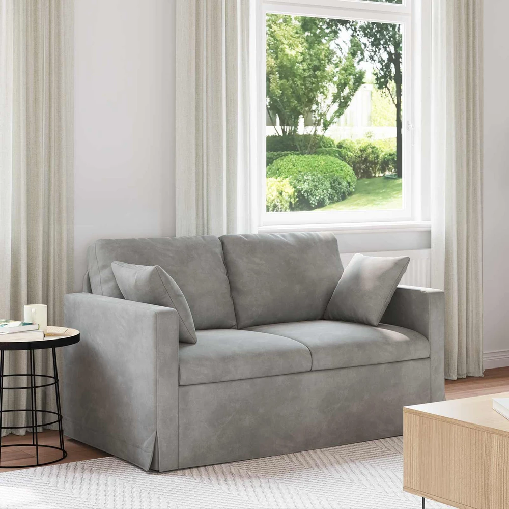 Sofa Šviesiai pilka 138 x 78 x 80 cm Aksomas
