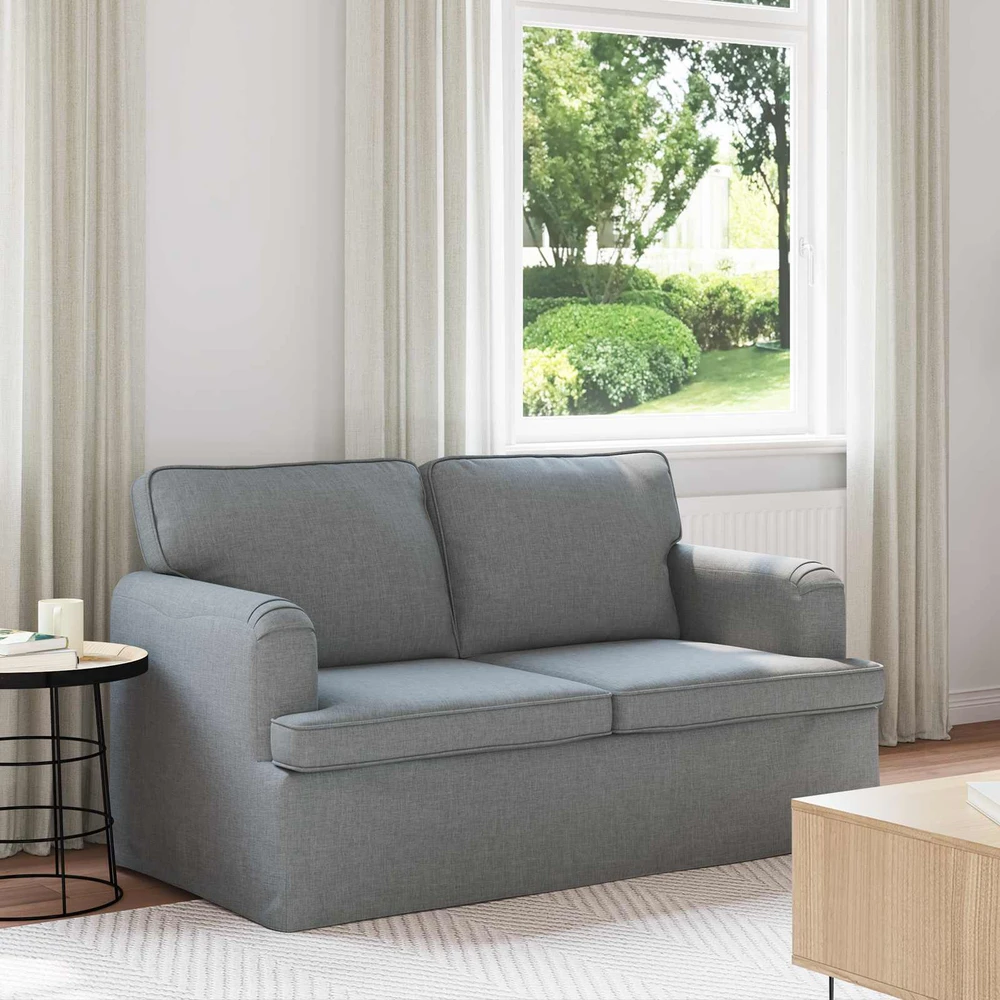 Sofa Šviesiai pilka 142 x 80 x 85 cm Metalas