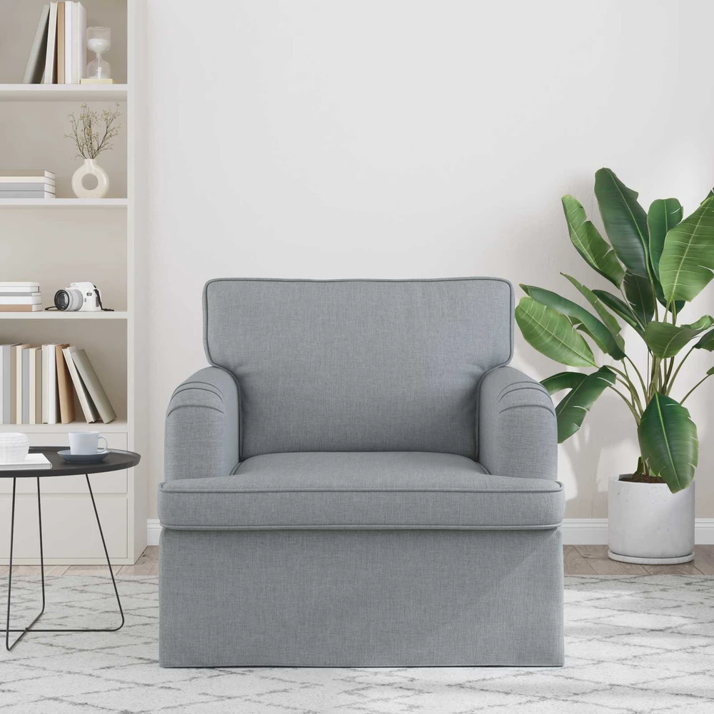 Fotelis Sofa Šviesiai pilka 142 x 80 x 85 cm Metalas