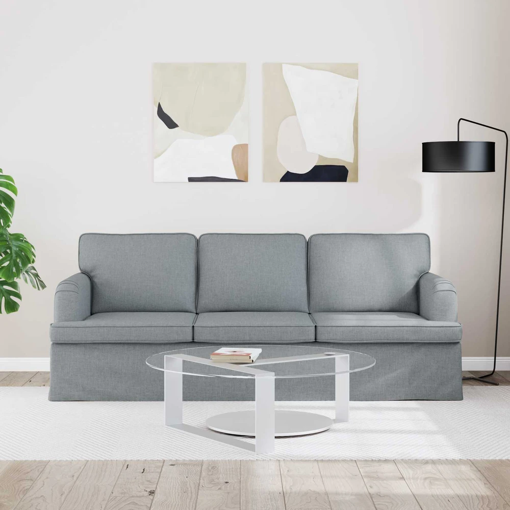 Sofa Šviesiai pilka 142 x 80 x 85 cm Metalas