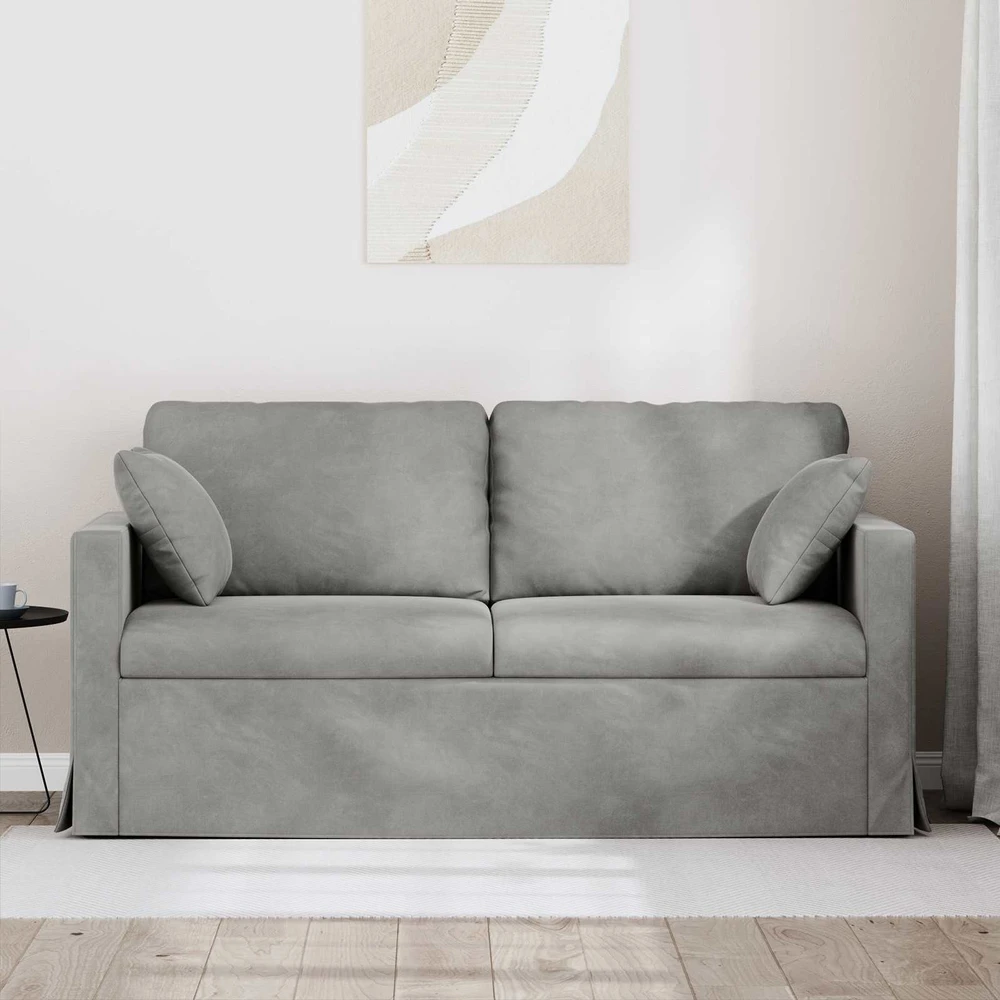 Sofa Šviesiai pilka 158 x 78 x 80 cm Aksomas