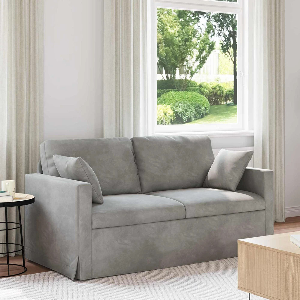 Sofa Šviesiai pilka 158 x 78 x 80 cm Aksomas