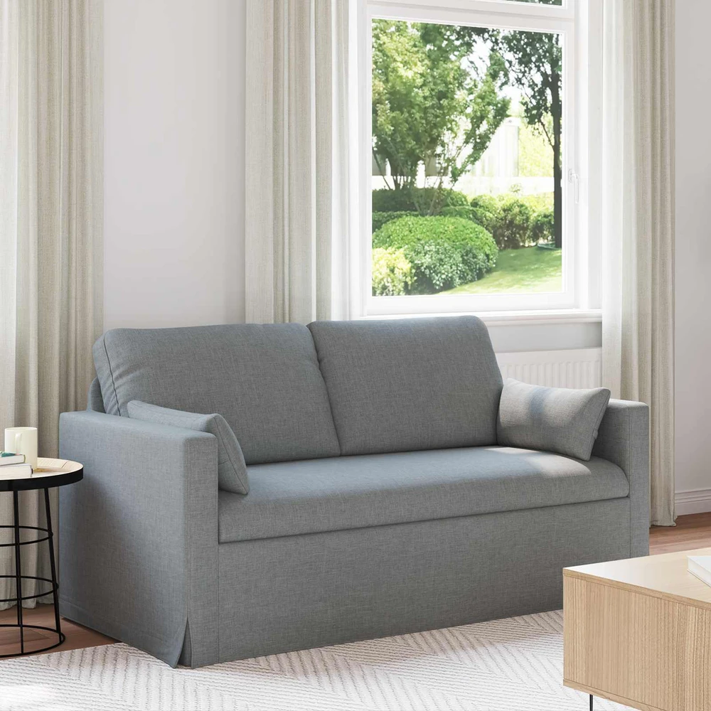 Sofa Šviesiai pilka 158 x 78 x 80 cm Metalas