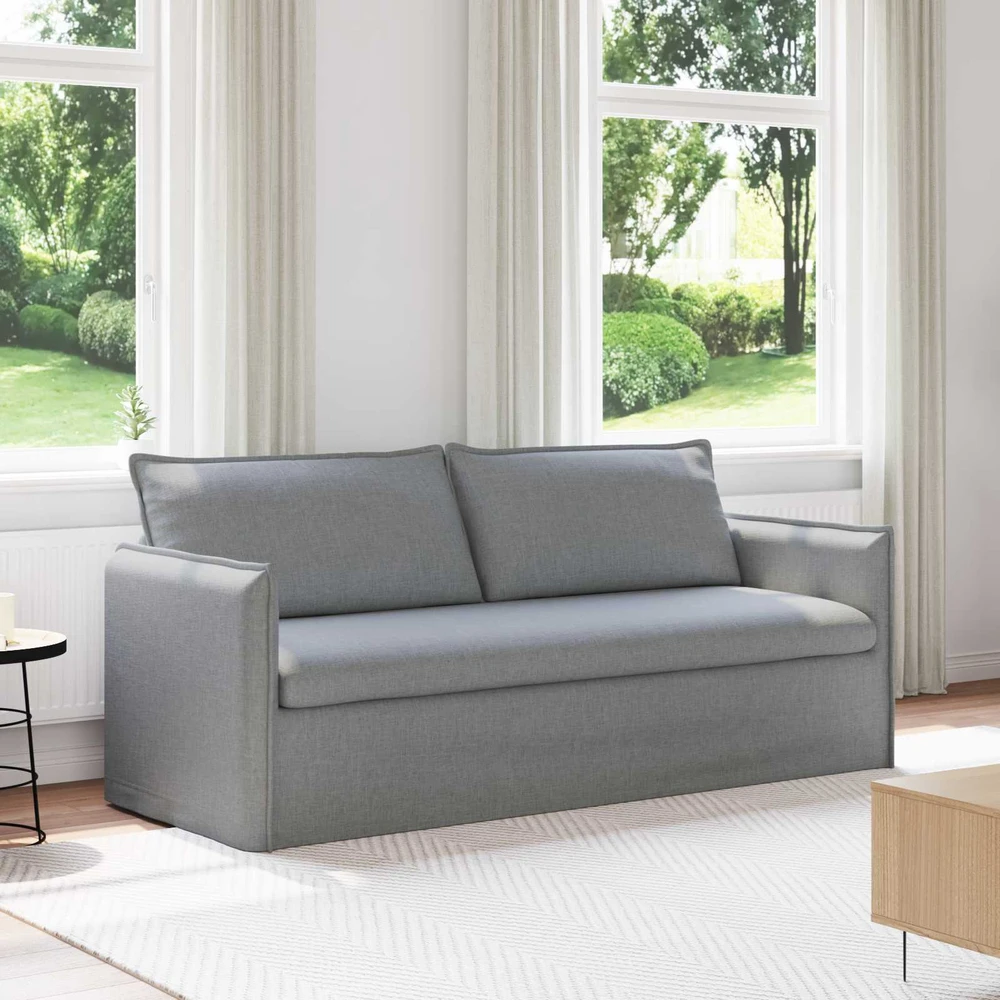 Sofa Šviesiai pilka 195 x 82 x 85 cm Metalas