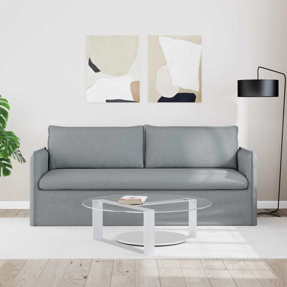 Sofa Šviesiai pilka 195 x 82 x 85 cm Metalas