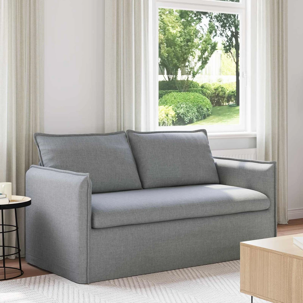 Sofa Šviesiai pilka 195 x 82 x 85 cm Metalas