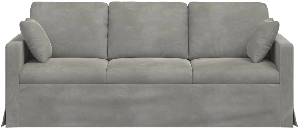 Sofa Šviesiai pilka 198 x 78 x 80 cm Aksomas