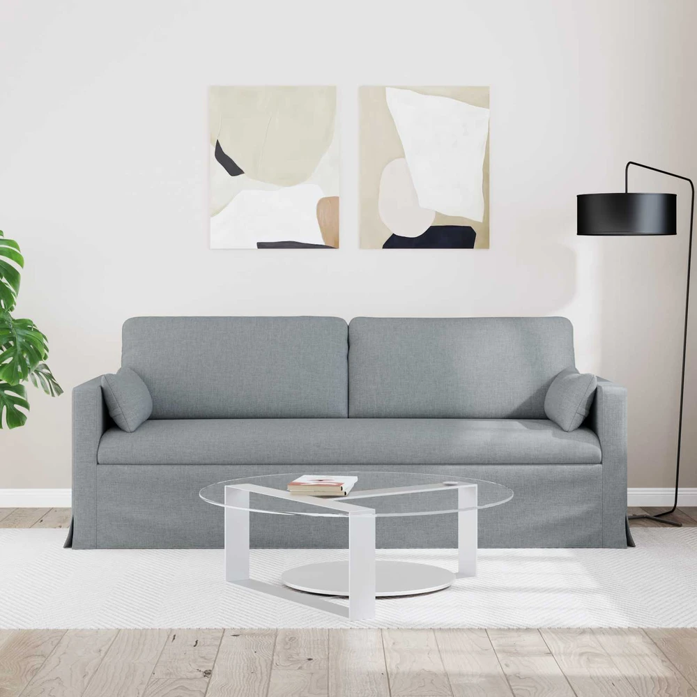 Sofa Šviesiai pilka 198 x 78 x 80 cm Metalas