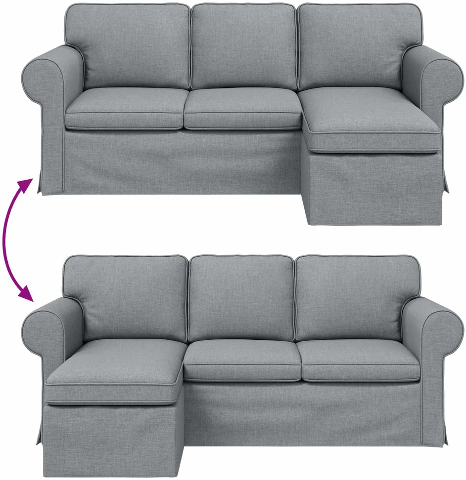 Sofa Šviesiai pilka 195 x 138 x 80 cm audinys