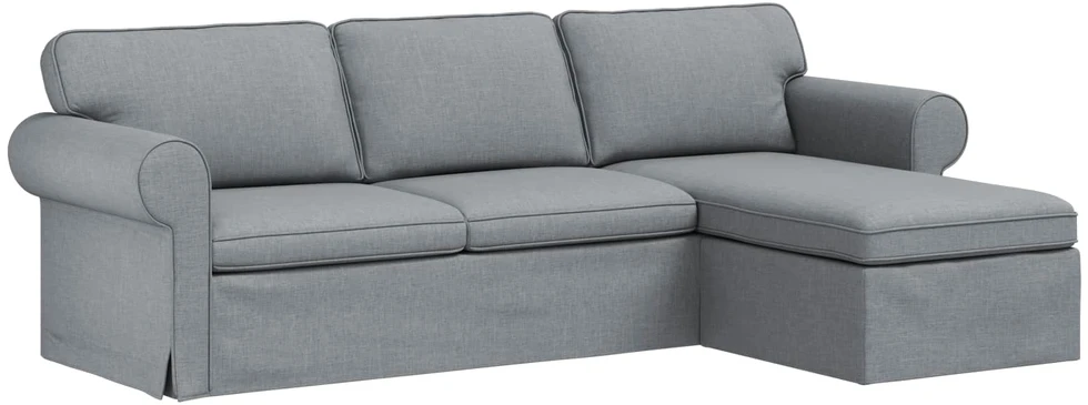 Sofa Šviesiai pilka 245 x 138 x 80 cm audinys