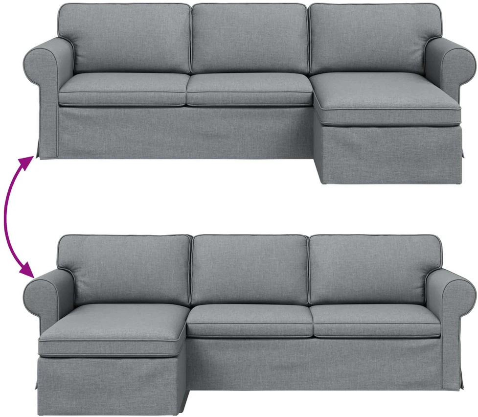 Sofa Šviesiai pilka 245 x 138 x 80 cm audinys