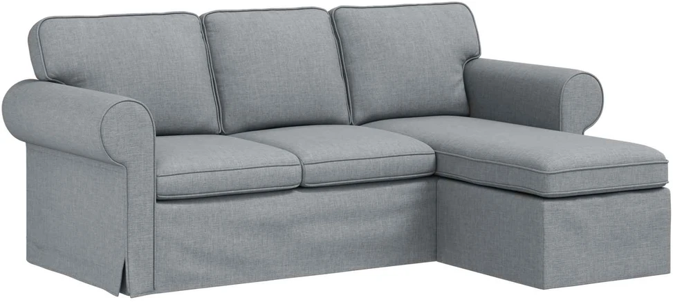 Sofa Šviesiai pilka 195 x 138 x 80 cm audinys