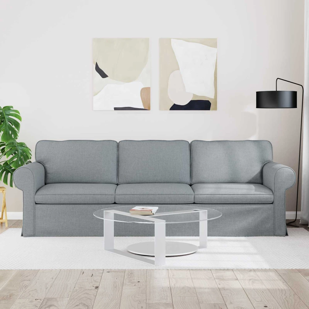 Sofa Šviesiai pilka 215 x 82 x 80 cm Metalas