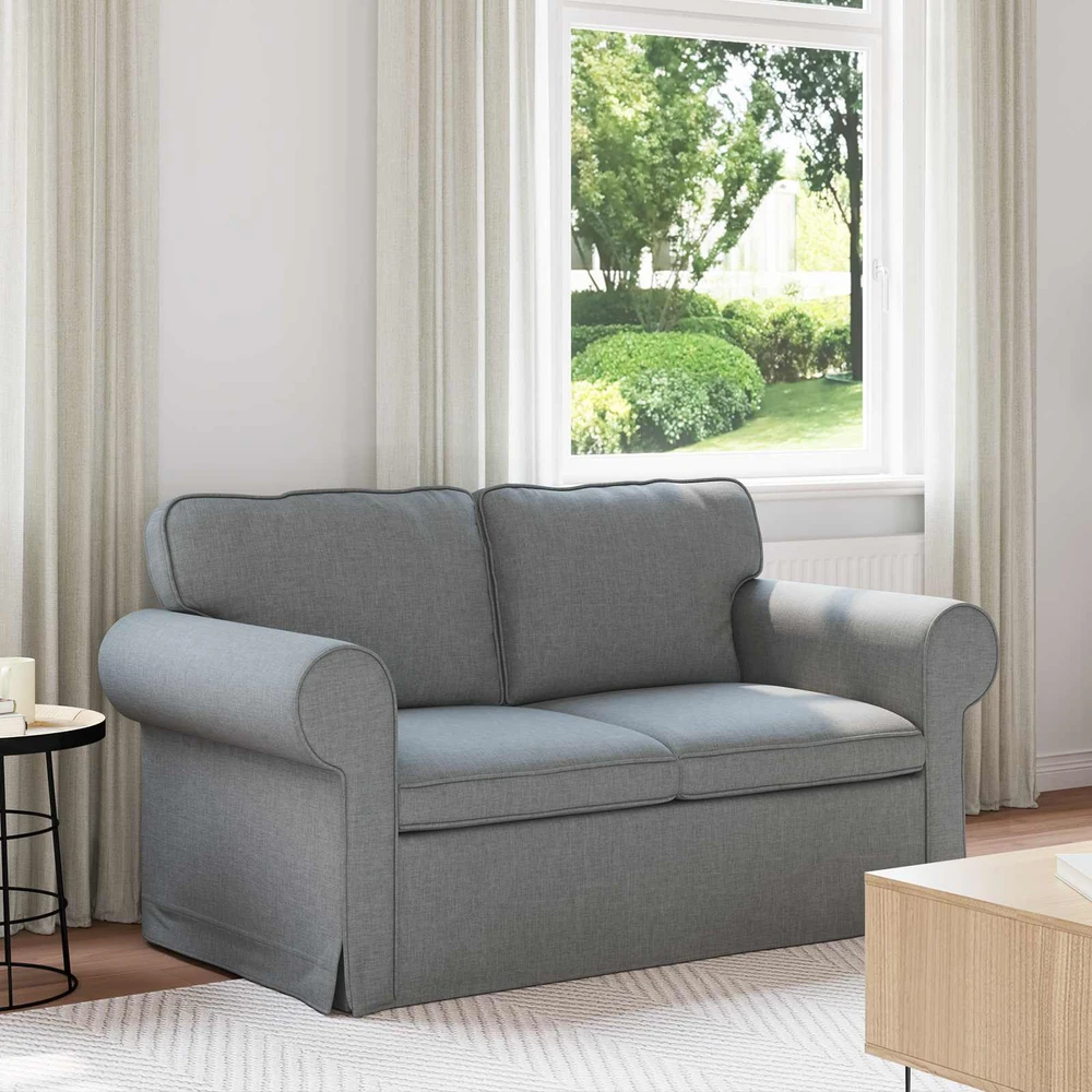 Sofa Šviesiai pilka 215 x 82 x 80 cm Metalas