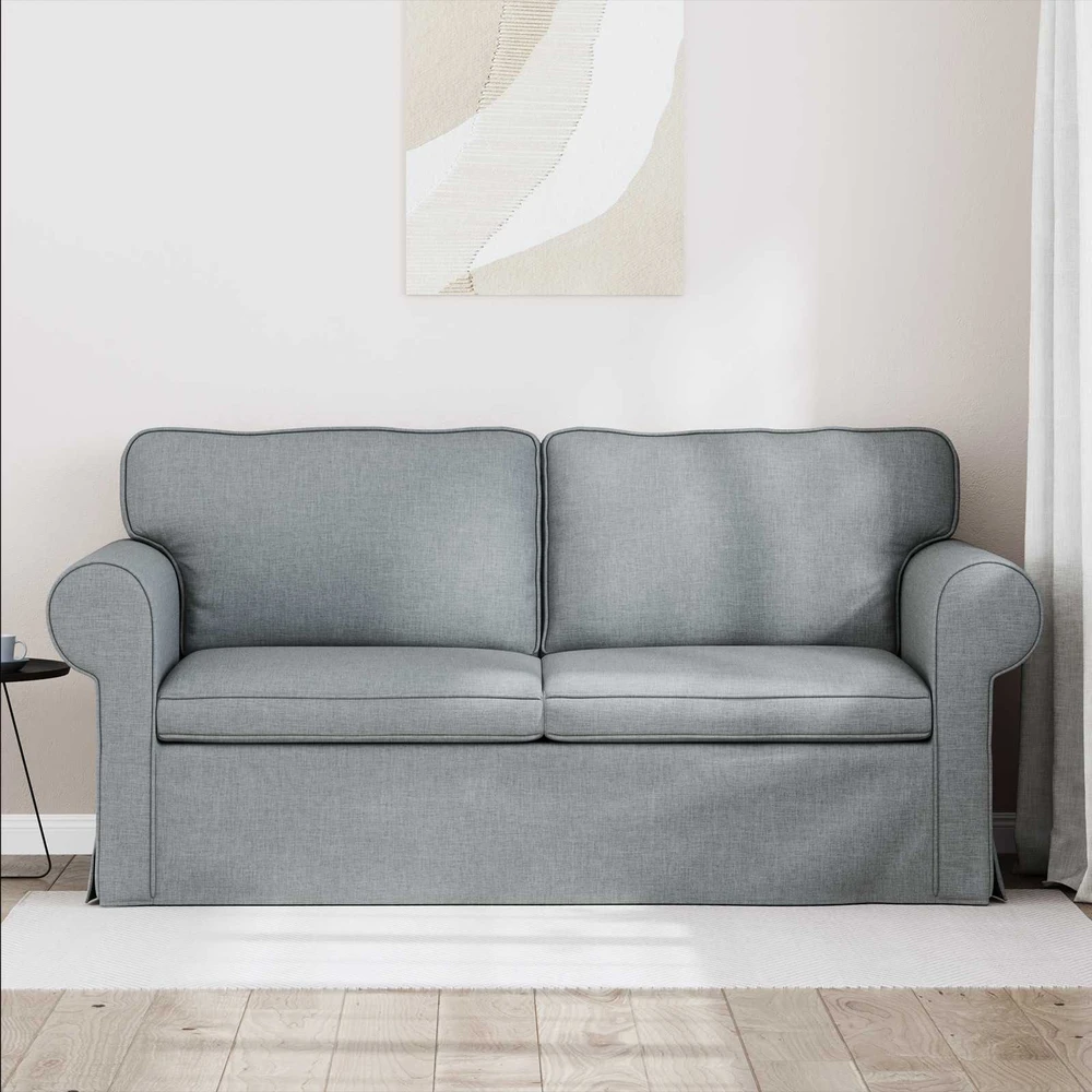 Sofa Šviesiai pilka 215 x 82 x 80 cm Metalas