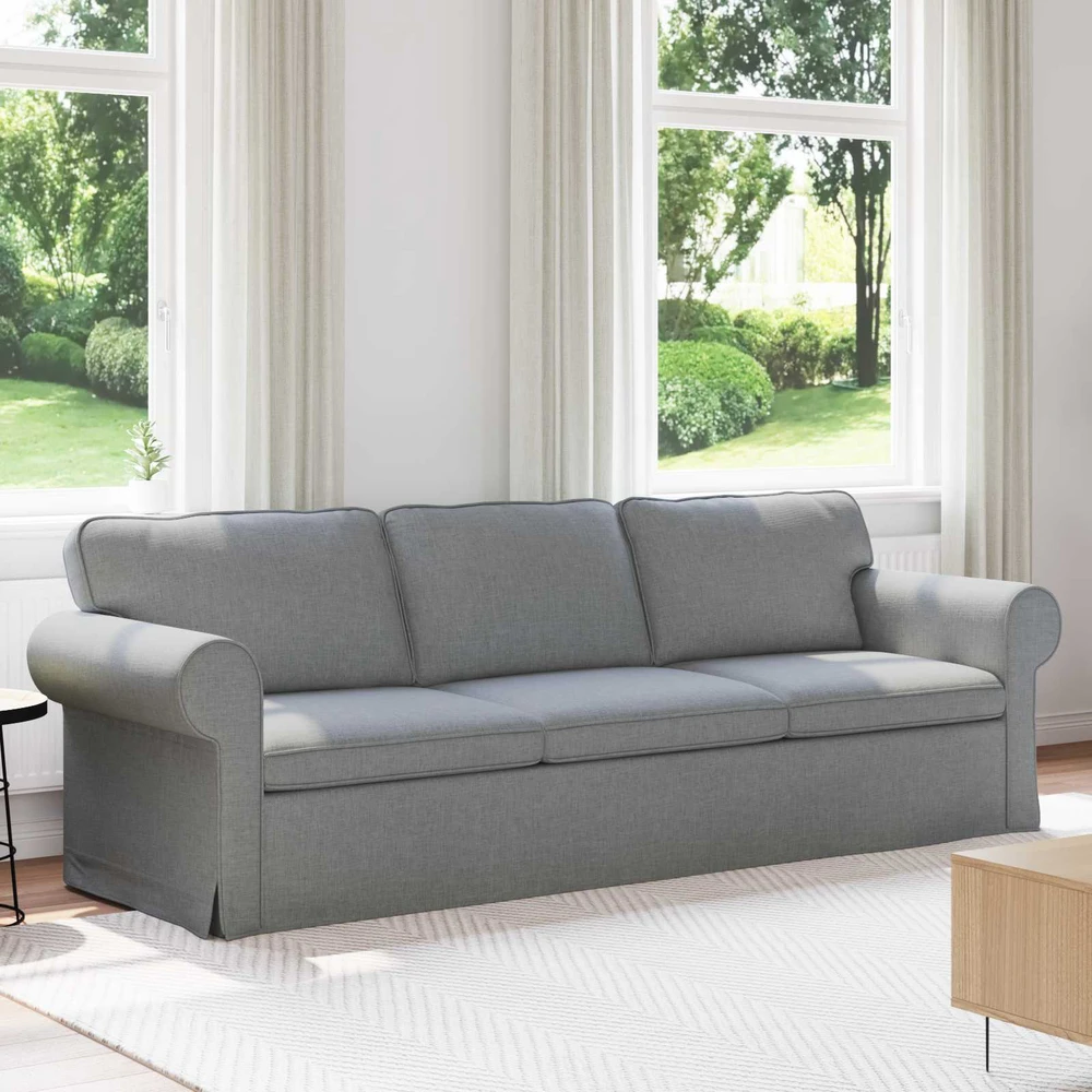 Sofa Šviesiai pilka 215 x 82 x 80 cm Metalas
