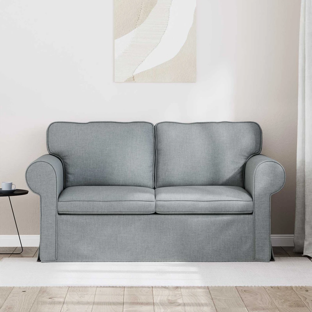 Sofa Šviesiai pilka 215 x 82 x 80 cm Metalas