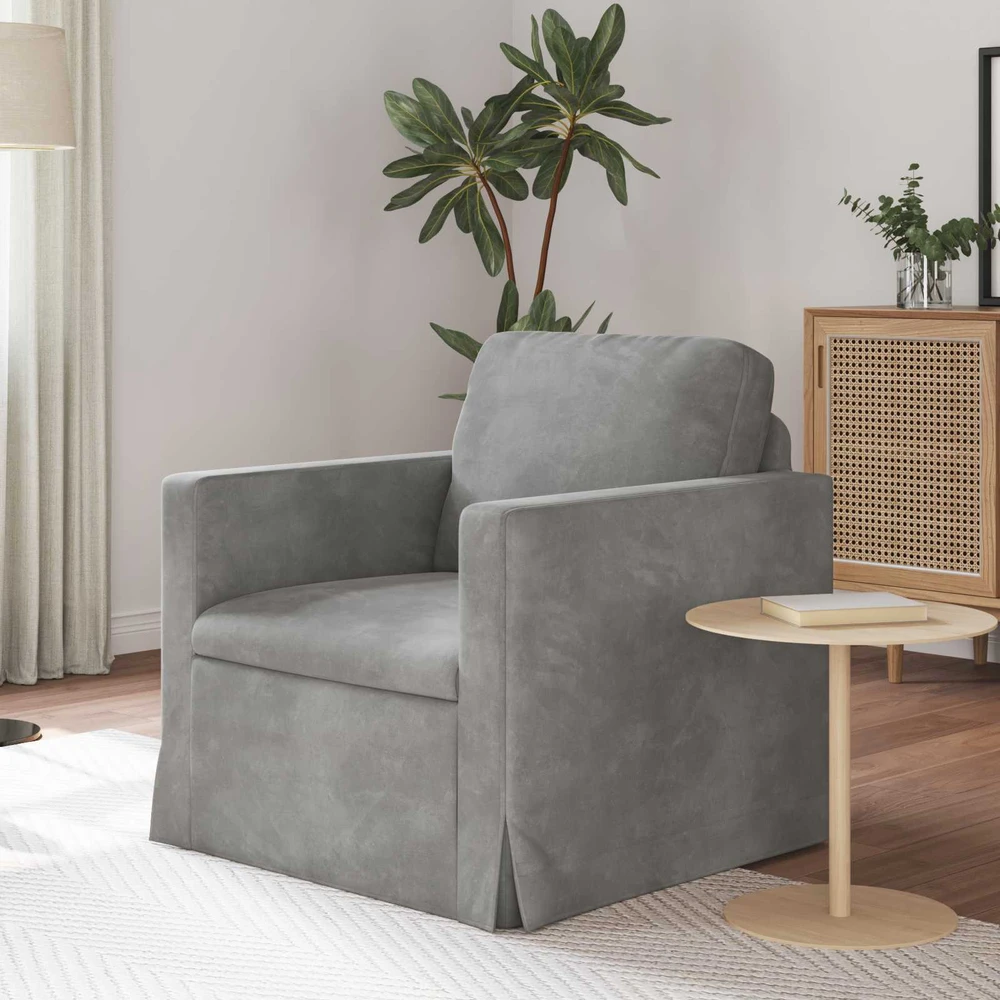 Sofa Šviesiai pilka 78 x 78 x 80 cm Aksomas