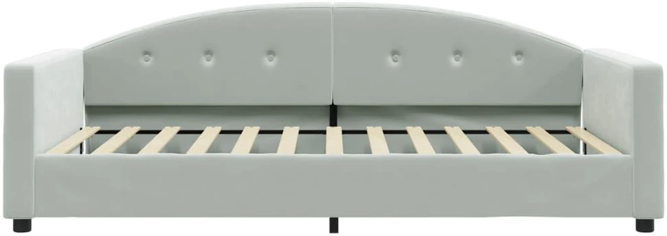 Sofa, šviesiai pilkos spalvos, 100x200cm, aksomas