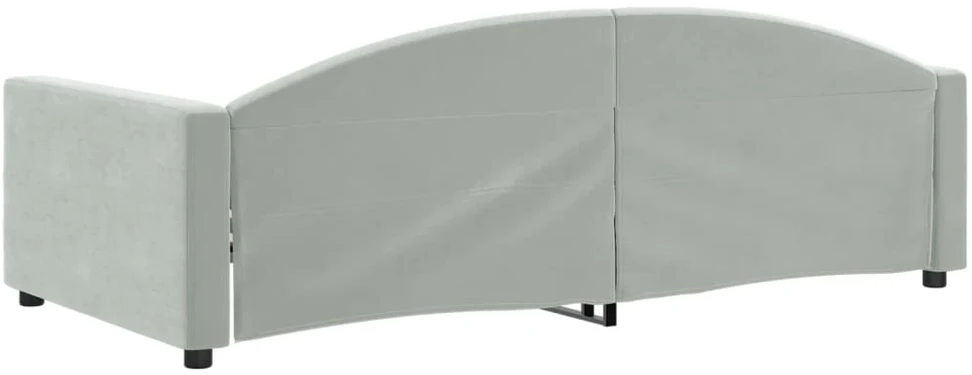 Sofa, šviesiai pilkos spalvos, 100x200cm, aksomas