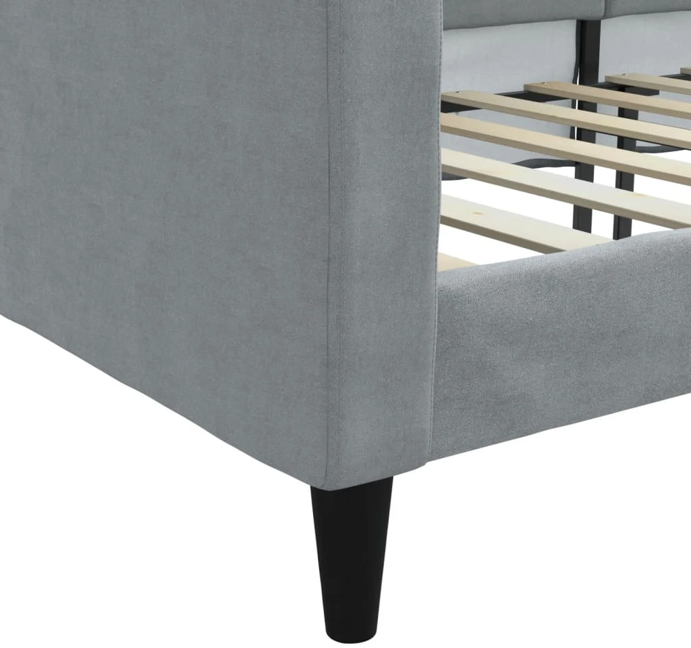 Sofa, šviesiai pilkos spalvos, 90x190cm, audinys