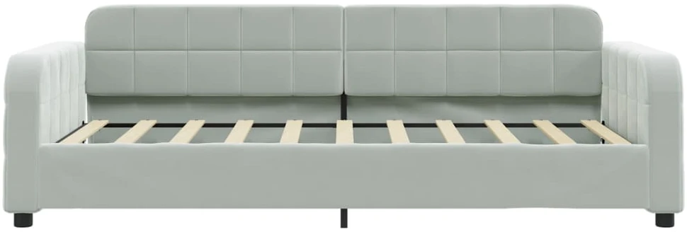 Sofa, šviesiai pilkos spalvos, 90x190cm, aksomas
